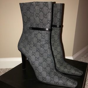 Gucci monogram boots